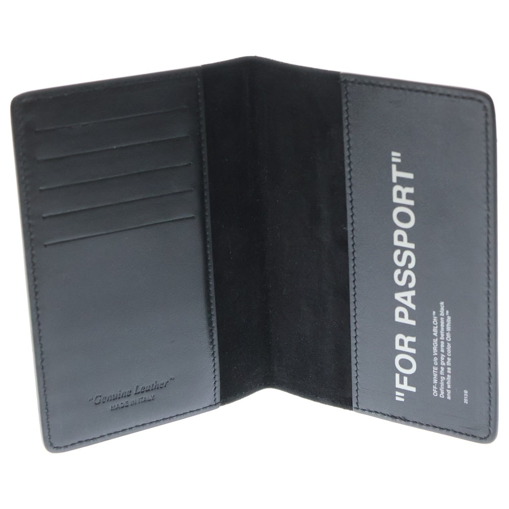 OFF-WHITE(オフホワイト) ラメプリント パスポートケース グレー