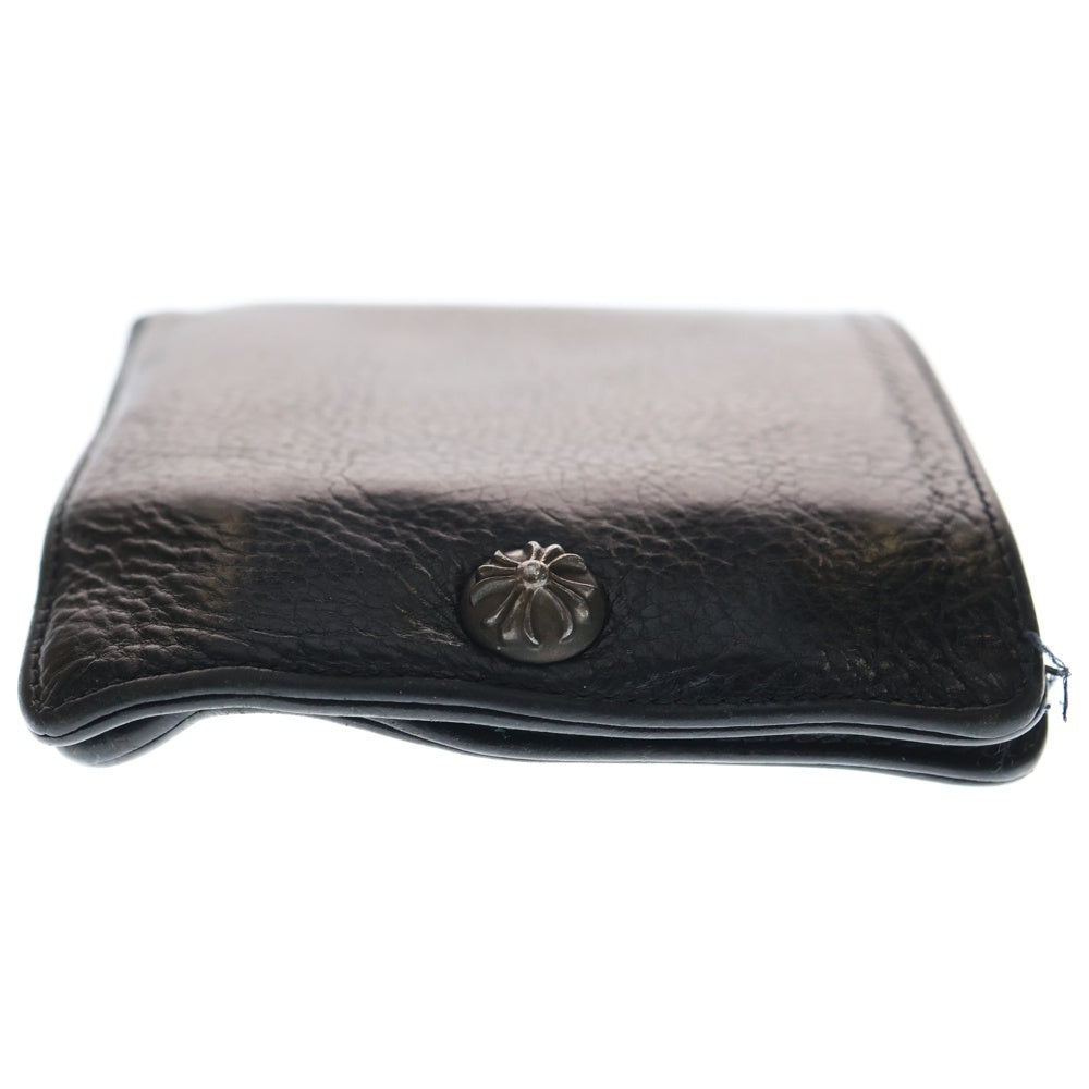 CHROME HEARTS(クロムハーツ) 1SNAP 1スナップ クロス ボールボタン レザーウォレット 財布 ブラック BCA361