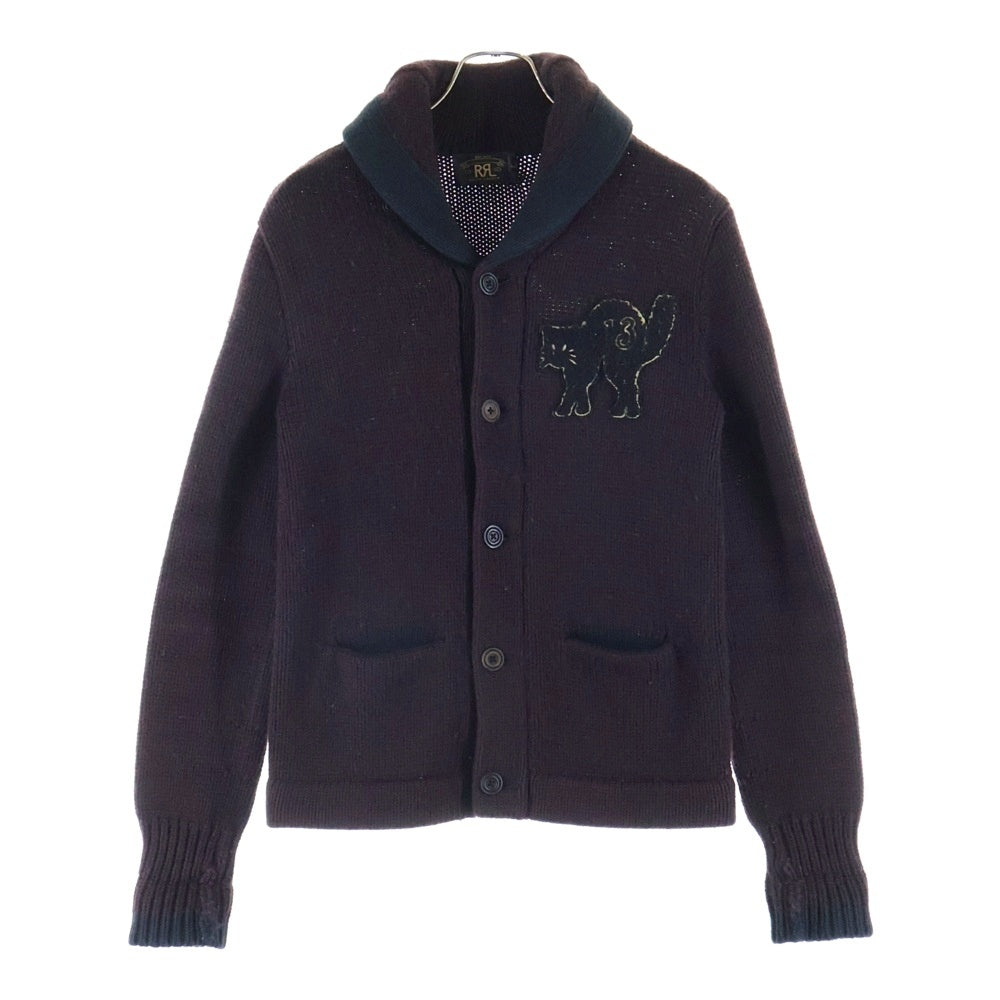 RRL(ダブルアールエル) Black Cat Cardigan ブラックキャット ヘビーウェイトコットン ウール ショールカラー カーディガン ブラウン
