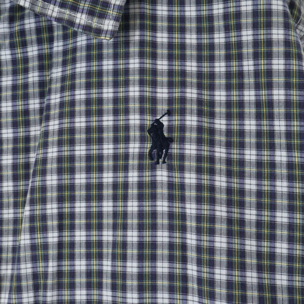 POLO RALPH LAUREN(ポロラルフローレン) ポニー刺繍 チェック ジップアップ スイングジャケット ブルゾン ホワイト
