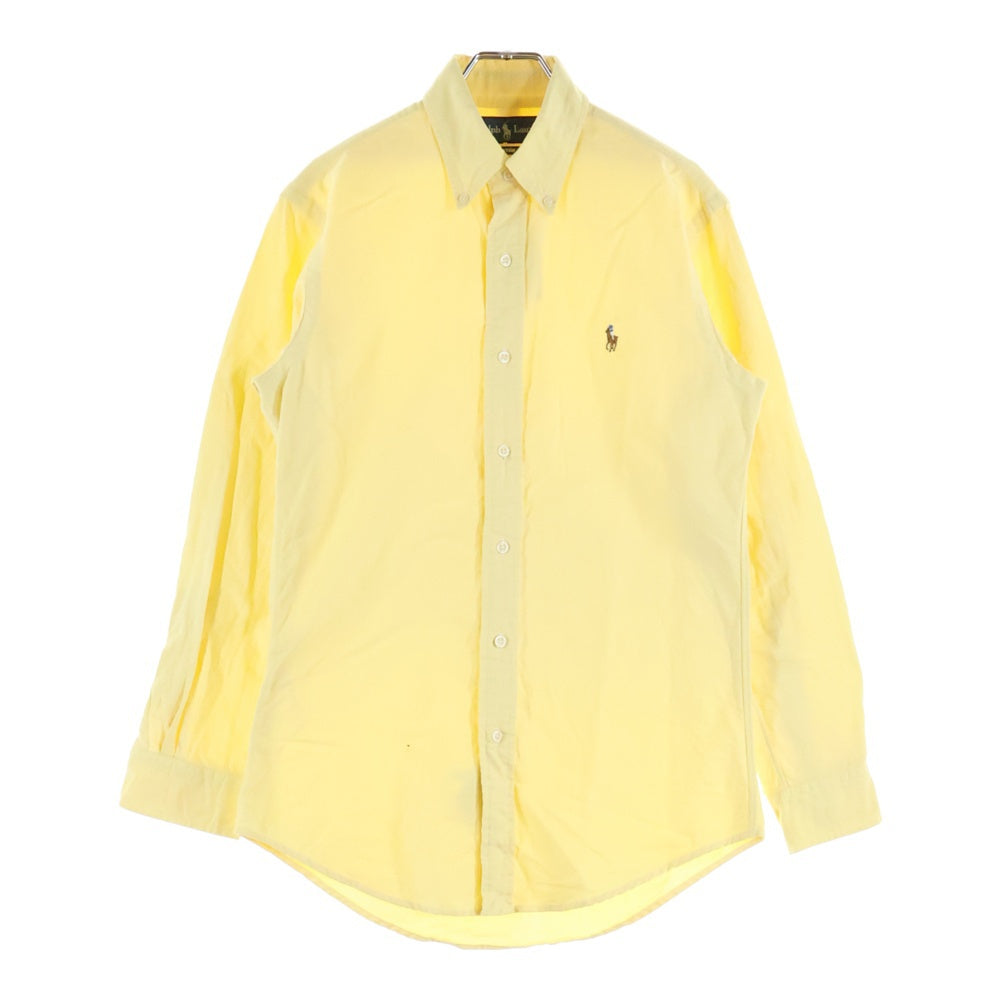 POLO RALPH LAUREN(ポロラルフローレン) ポニー刺繍 ボタンダウン コットン 長袖シャツ イエロー