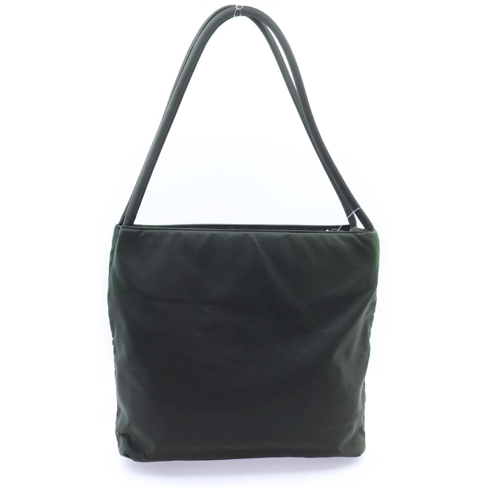 PRADA(プラダ) 三角ロゴプレート ナイロン ハンドバッグ カーキ B6243 レディース