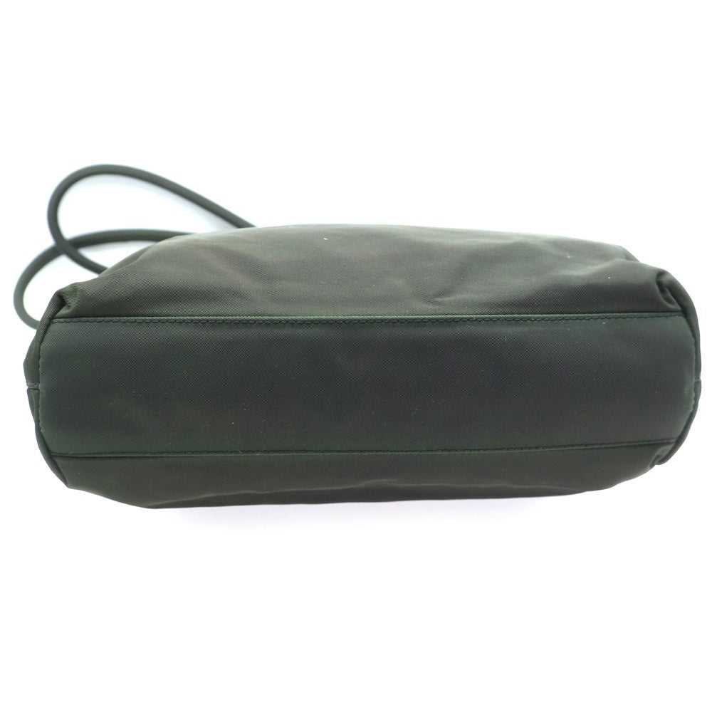 PRADA(プラダ) 三角ロゴプレート ナイロン ハンドバッグ カーキ B6243 レディース