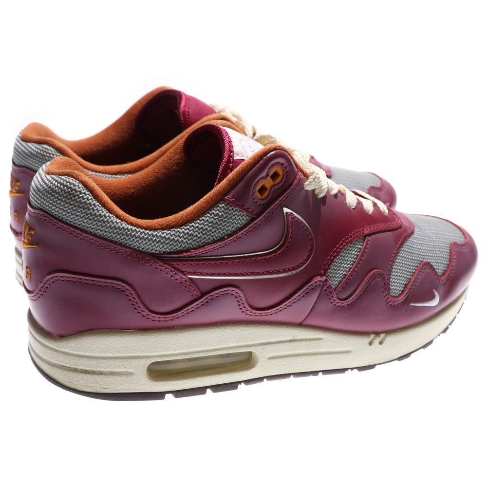 NIKE(ナイキ) ×PATTA AIR MAX 1 NIGHT MAROON パタ エアマックス1 ナイトマルーン ローカットスニーカー パープル US11/29cm DO9549-001