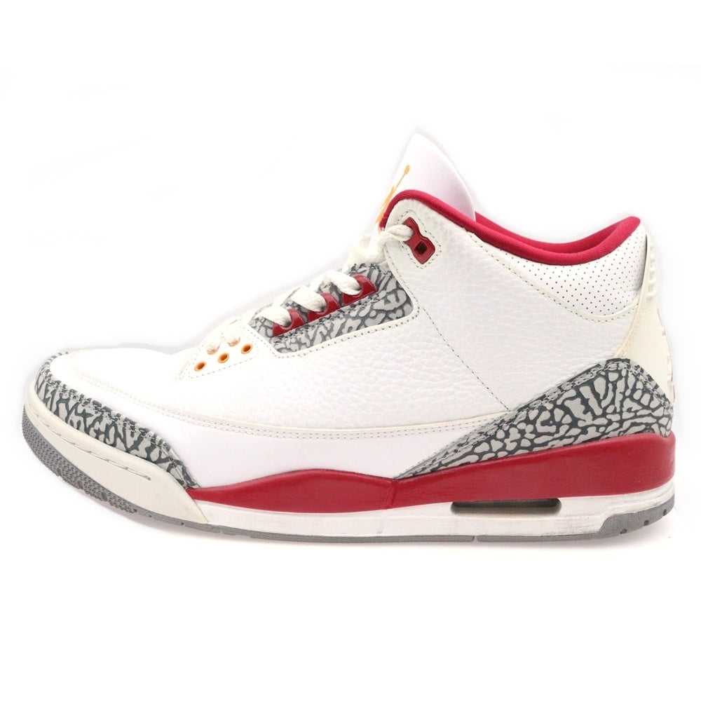 NIKE(ナイキ) AIR JORDAN3 CARDINAL RED エアジョーダン3 カーディナルレッド ハイカットスニーカー ホワイト/レッド US11.5/29.5cm CT8532-126