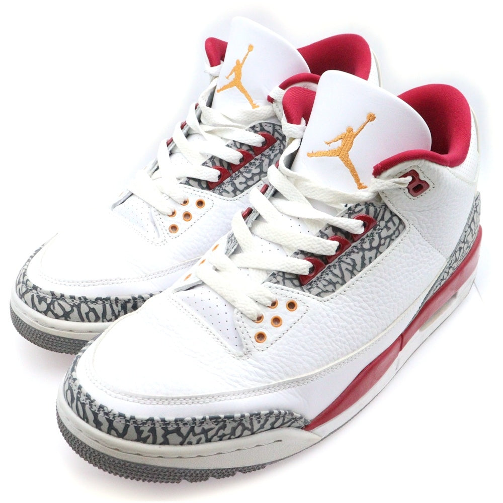NIKE(ナイキ) AIR JORDAN3 CARDINAL RED エアジョーダン3 カーディナルレッド ハイカットスニーカー ホワイト/レッド US11.5/29.5cm CT8532-126