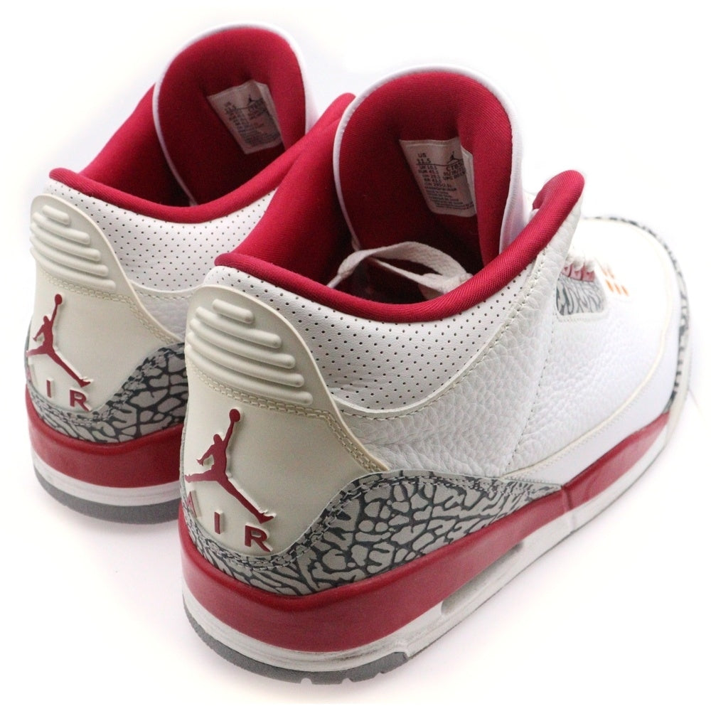 NIKE(ナイキ) AIR JORDAN3 CARDINAL RED エアジョーダン3 カーディナルレッド ハイカットスニーカー ホワイト/レッド US11.5/29.5cm CT8532-126