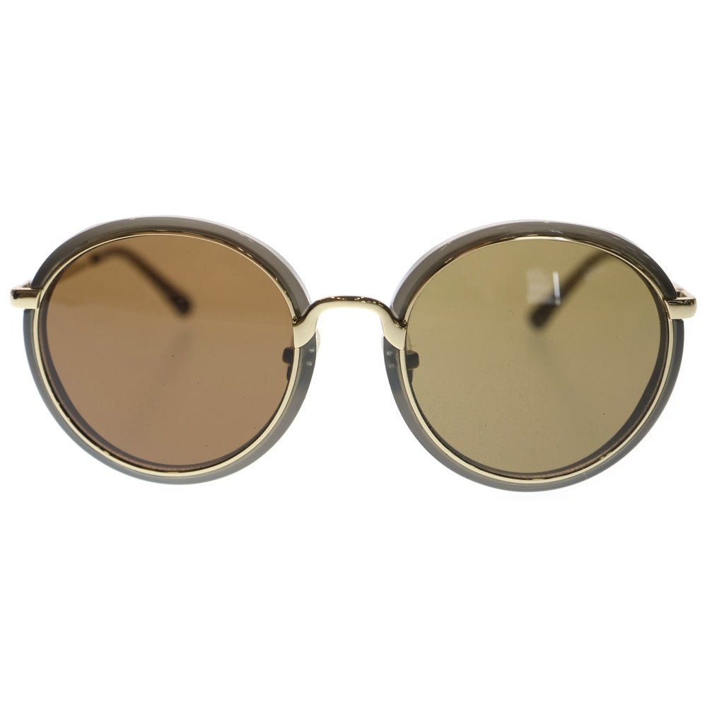 DRIES VAN NOTEN(ドリスヴァンノッテン) ×LINDA FARROW GALLERY リンダ ファロー ギャラリー サークル サングラス アイウェア メガネ ブラック/ゴールド DVN80C5SUN レディース