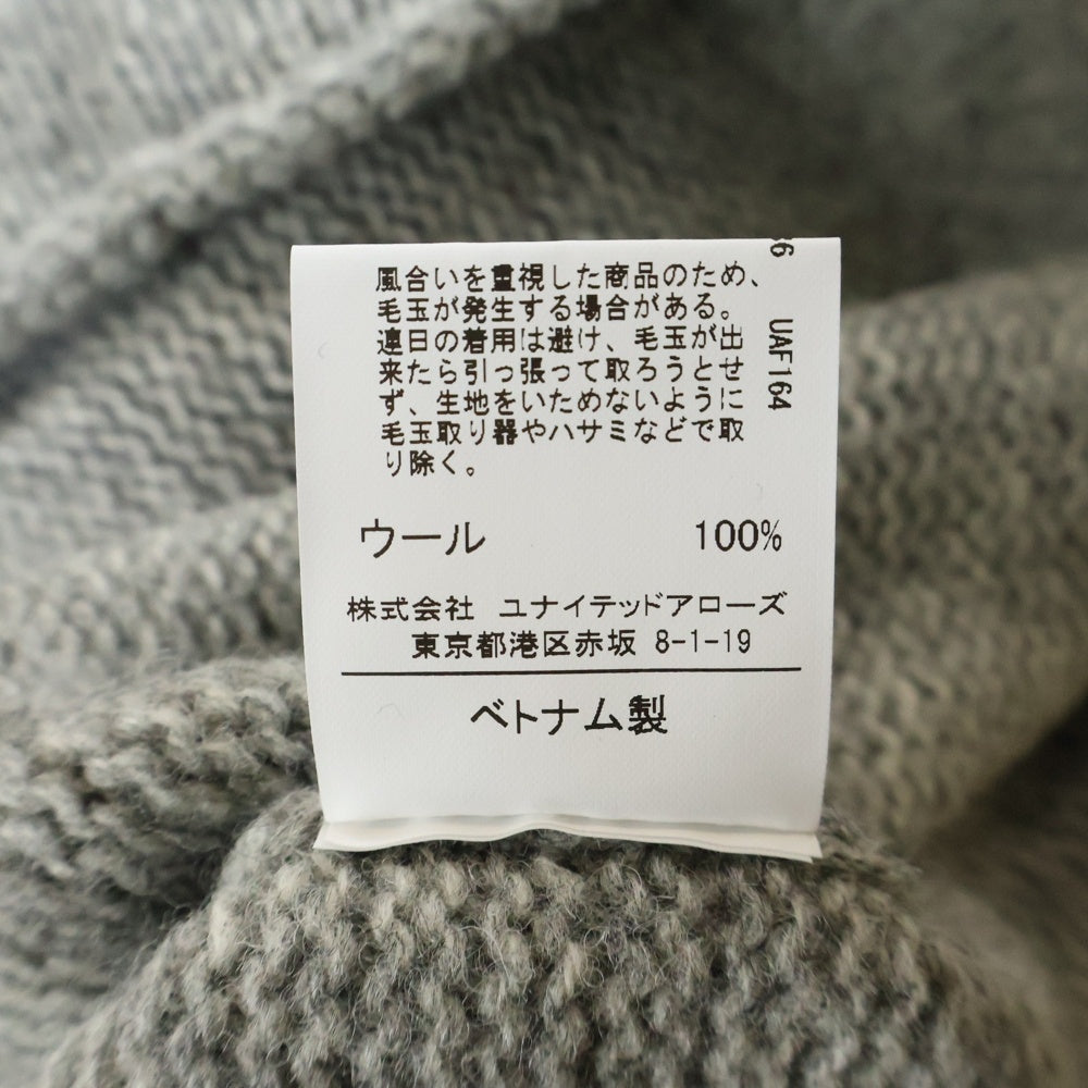 NO BRAND(ノーブランド) CITEN(シテン)ボトルネック ウール ニット セーター グレー 4253-106-0014