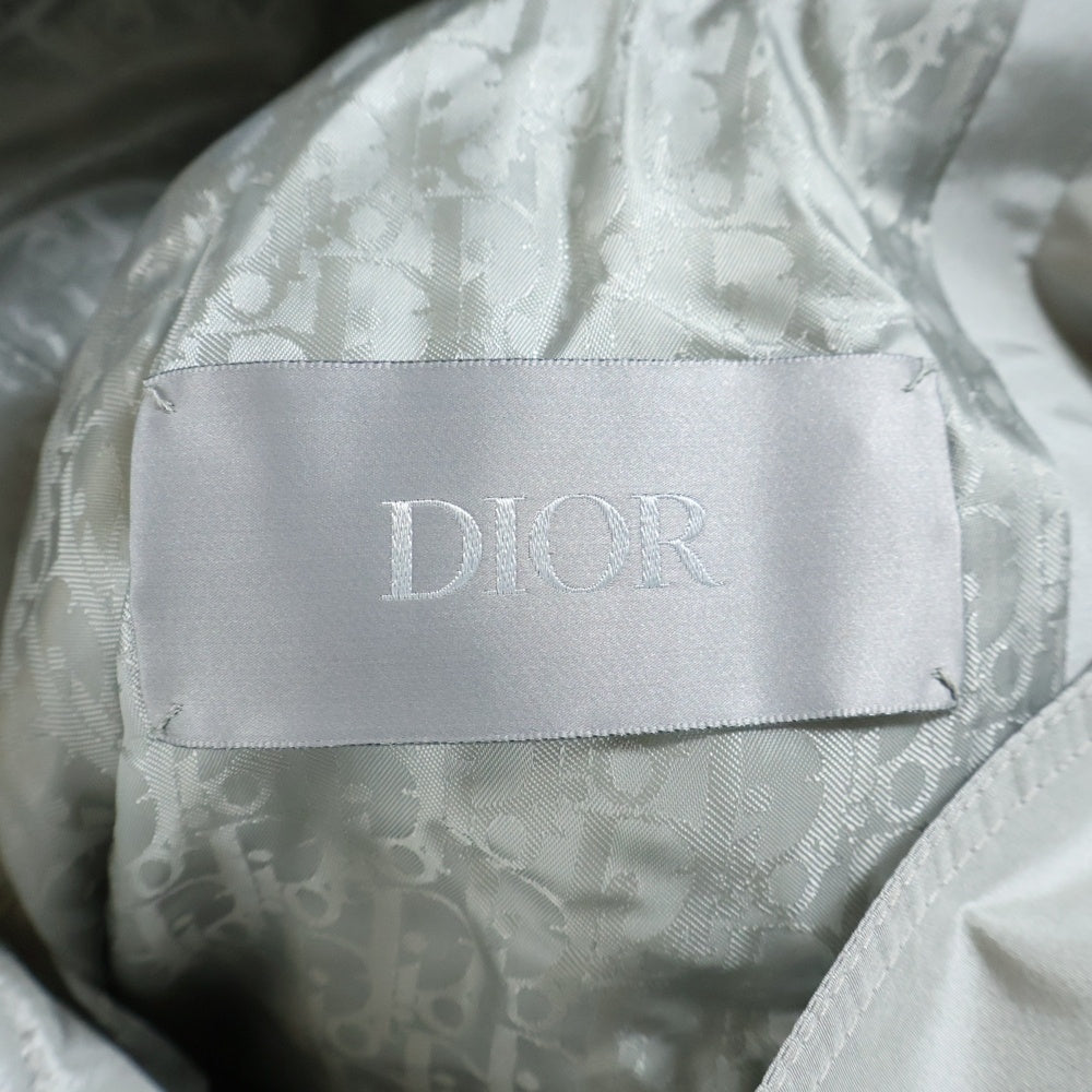 DIOR(ディオール) 20AW ×AIR JORDAN エアジョーダン ロゴ刺繍 シルク ボンバージャケット ブルゾン グレー 033C401A4805
