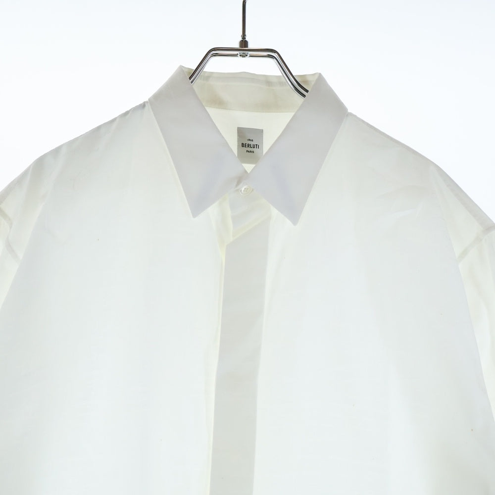 Berluti(ベルルッティ) スクリット カリグラフィー 総柄 コットン 長袖シャツ ホワイト R17HTL50CANA