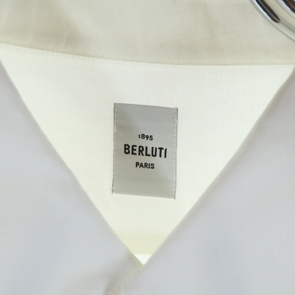 Berluti(ベルルッティ) スクリット カリグラフィー 総柄 コットン 長袖シャツ ホワイト R17HTL50CANA