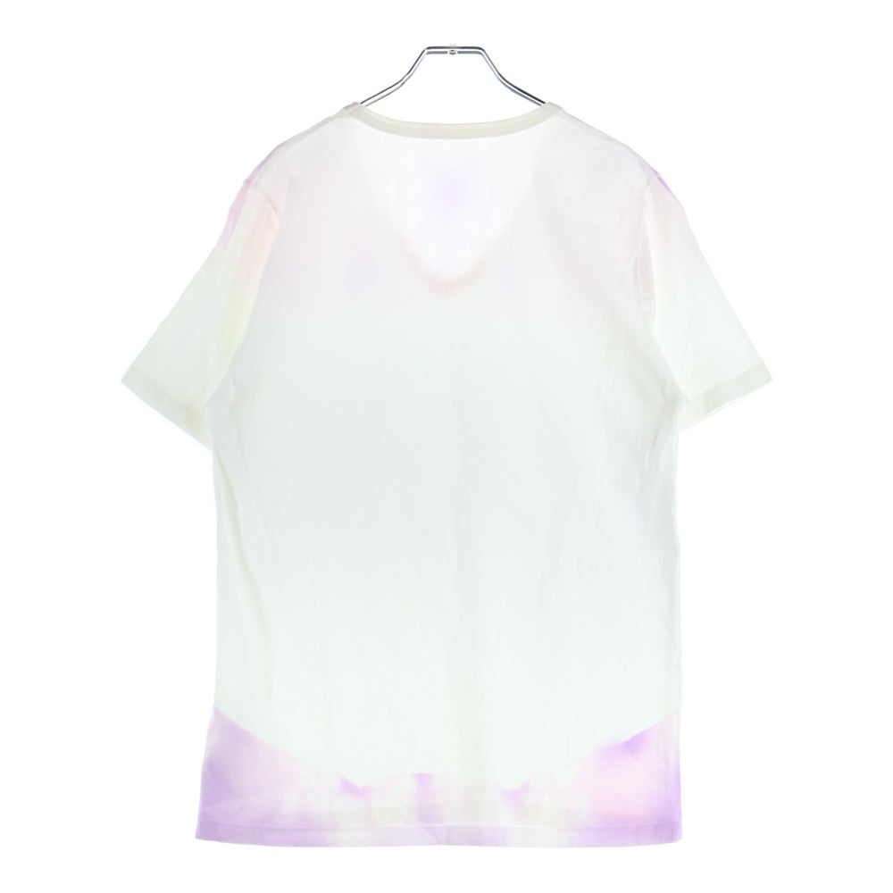 Maison Martin Margiela(メゾンマルタンマルジェラ) 19SS AIDS CHARITY エイズ チャリティ Vネック 半袖Tシャツ カットソー ホワイト/パープル S30GJ0007 S20299