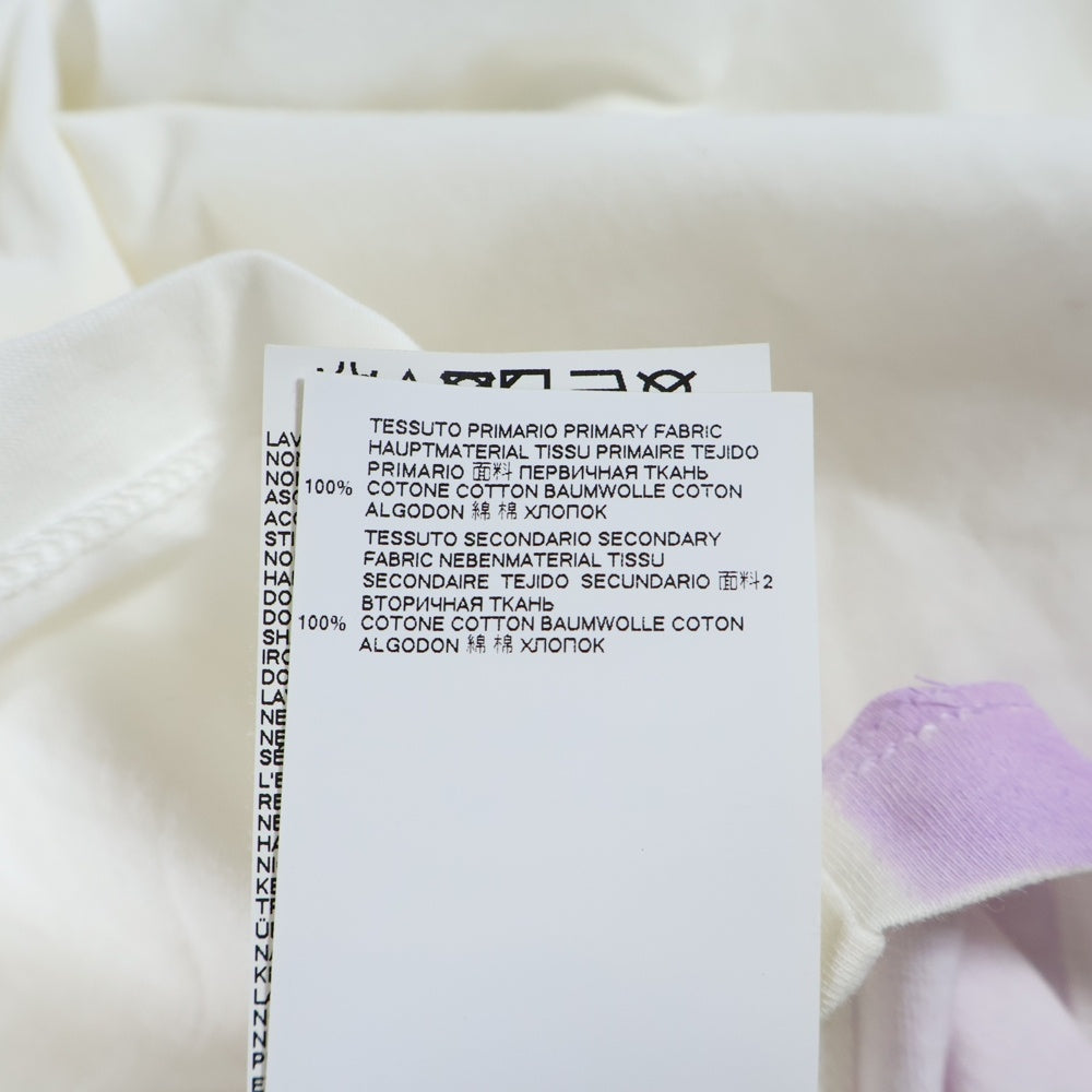 Maison Martin Margiela(メゾンマルタンマルジェラ) 19SS AIDS CHARITY エイズ チャリティ Vネック 半袖Tシャツ カットソー ホワイト/パープル S30GJ0007 S20299