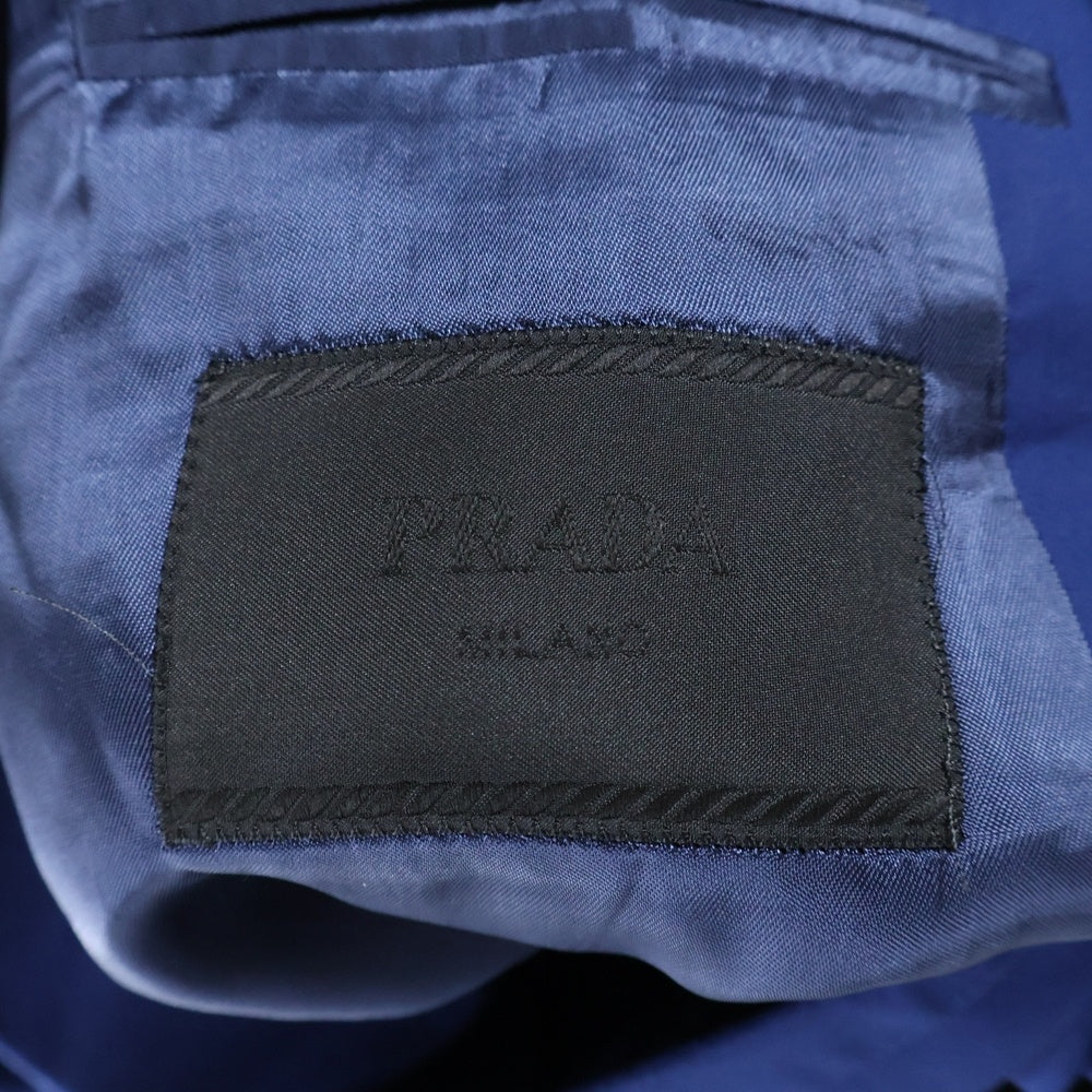 PRADA(プラダ) コットン 2B シングル テーラードジャケット スラックスパンツ セットアップ ブルー SD020 S121 SPD91 S172