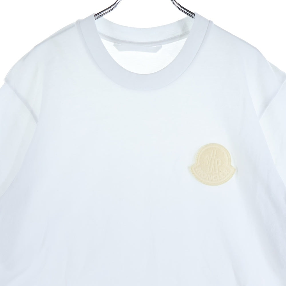 MONCLER(モンクレール) 24SS ロゴワッペン クルーネック 半袖Tシャツ カットソー ホワイト J10918C00045 83927