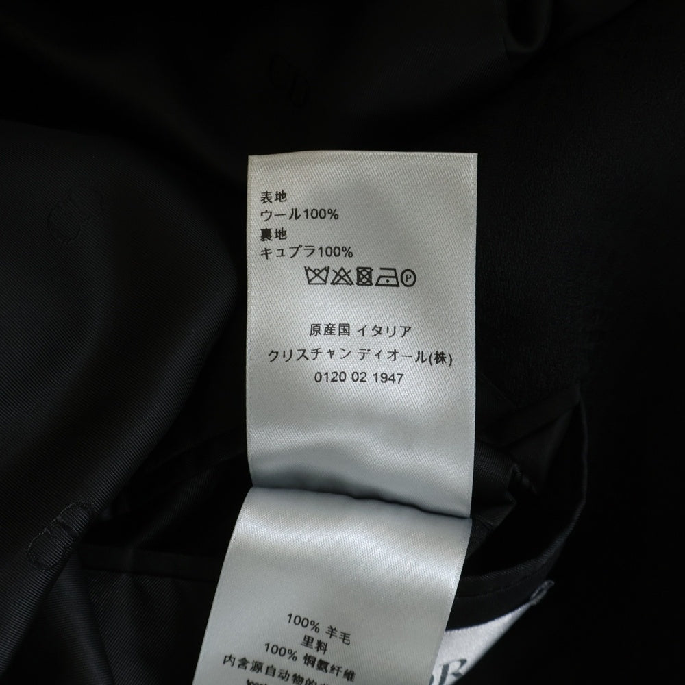 DIOR(ディオール) 19AW パイソン柄 ピークドラペル ウール 1B テーラードジャケット ブラック 933C222B4926