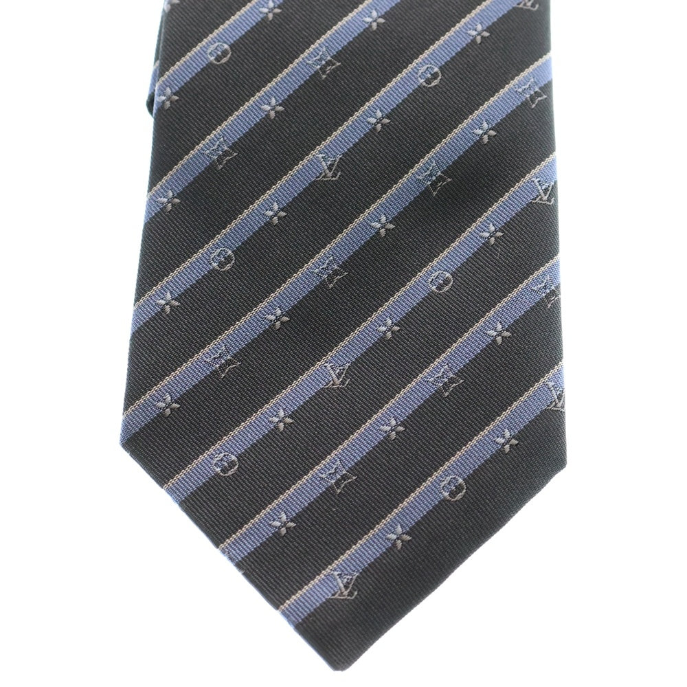 LOUIS VUITTON(ルイヴィトン) クラヴァット モノグラム シルク ネクタイ グレー/ブルー M71726