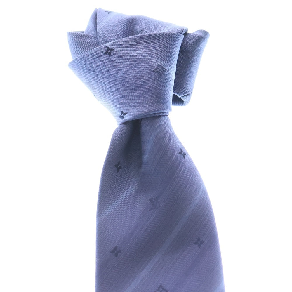 LOUIS VUITTON(ルイヴィトン) クラヴァット モノグラム ウィスパー シルク ネクタイ ブルー M71686