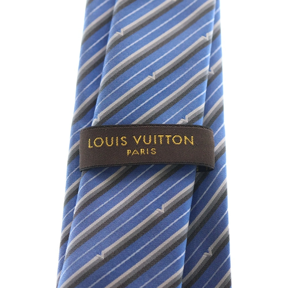 LOUIS VUITTON(ルイヴィトン) クラヴァット Vドリフト シルク ネクタイ ブルー M78582