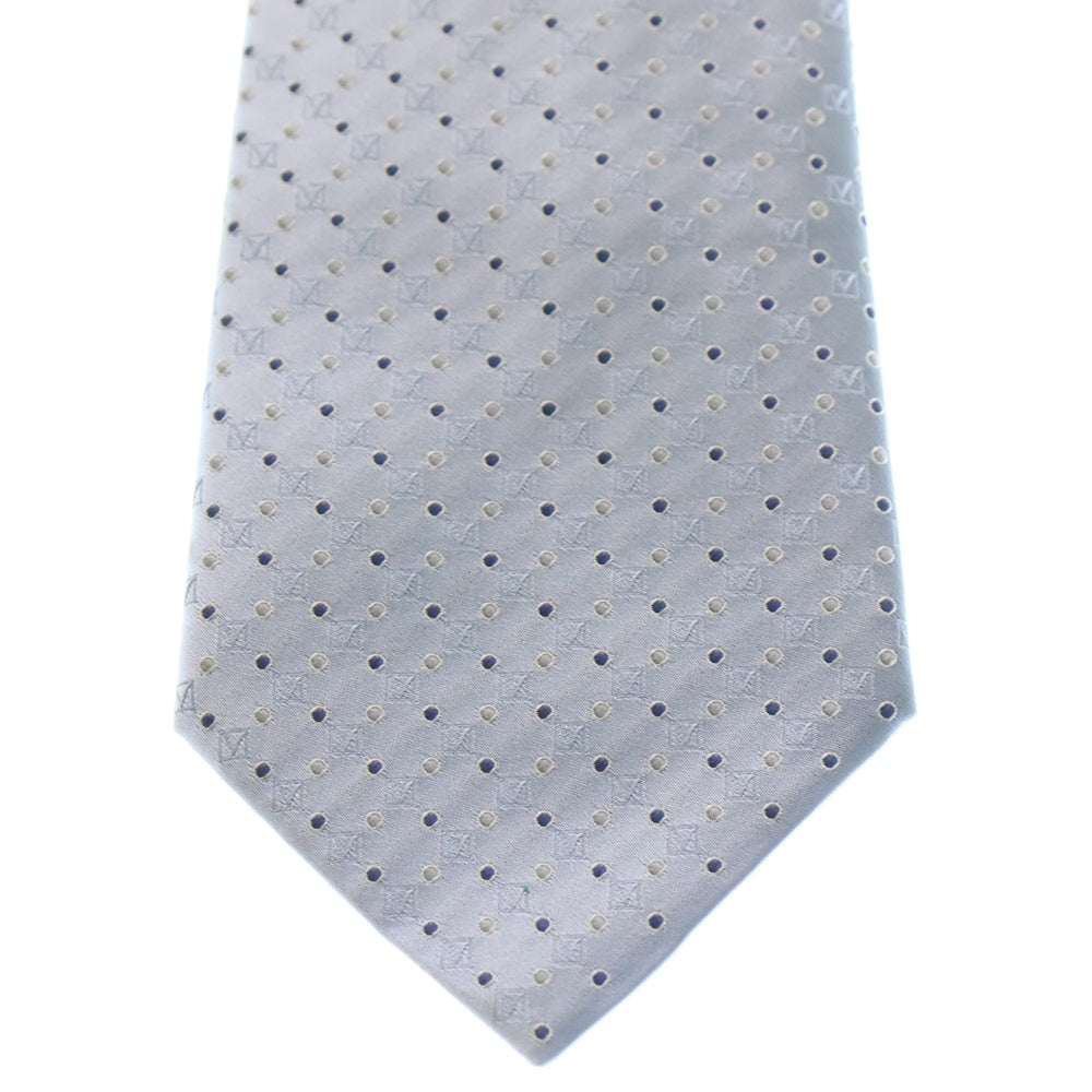 LOUIS VUITTON(ルイヴィトン) Vロゴ 総柄 シルク ネクタイ ライトブルー