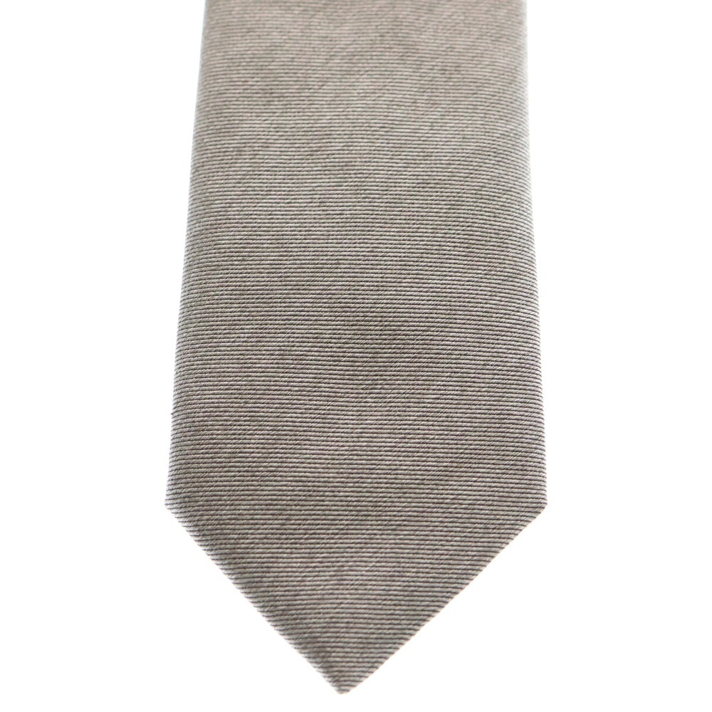 Christian Dior(クリスチャンディオール) Atelier ロゴ刺繍 シルク ネクタイ グレー