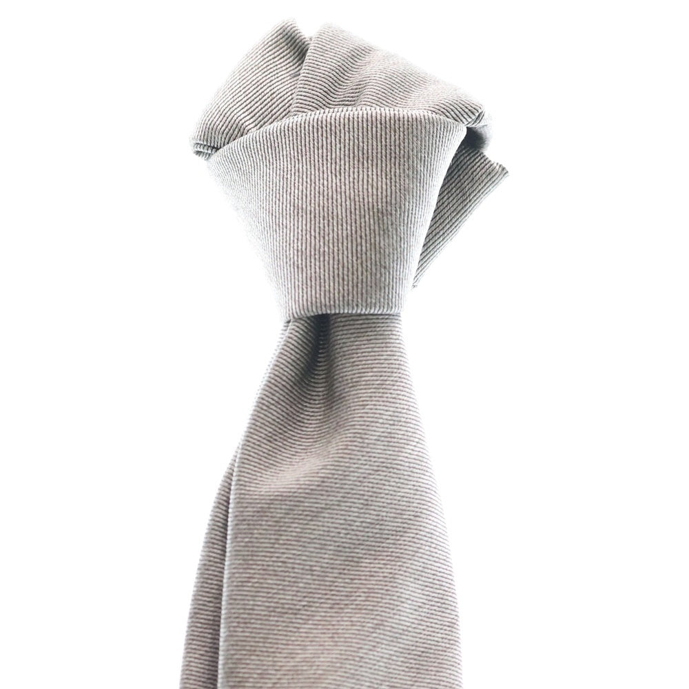 Christian Dior(クリスチャンディオール) Atelier ロゴ刺繍 シルク ネクタイ グレー