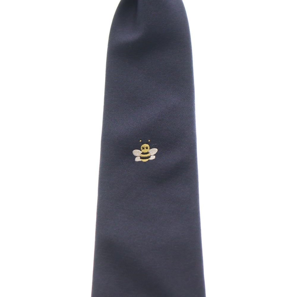 DIOR(ディオール) ×KAWS BEE カウズ ビー刺繍 シルク ネクタイ ネイビー