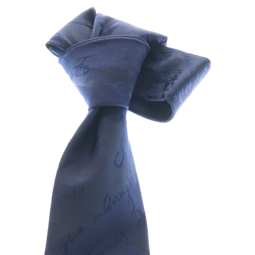 Berluti(ベルルッティ) スクリット カリグラフィ シルク ネクタイ ブルー