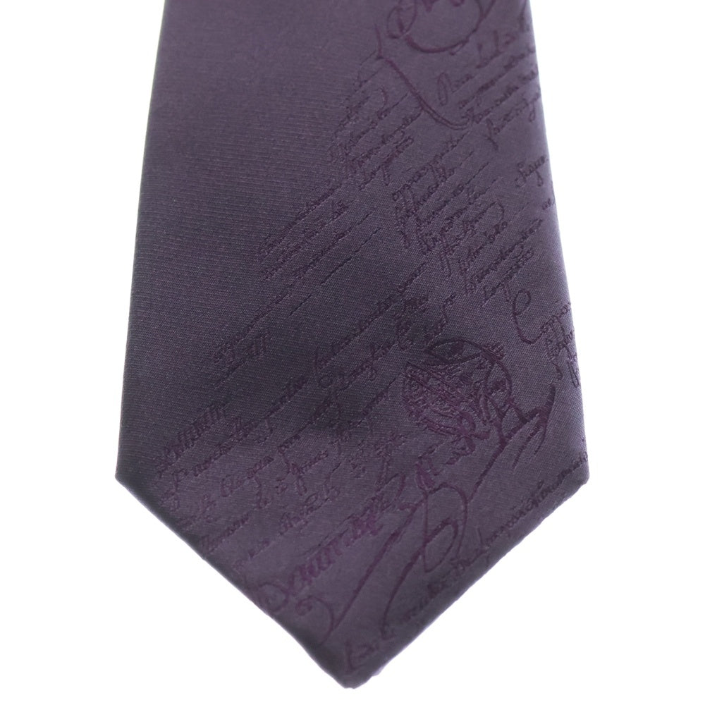 Berluti(ベルルッティ) スクリット カリグラフィ シルク ネクタイ パープル
