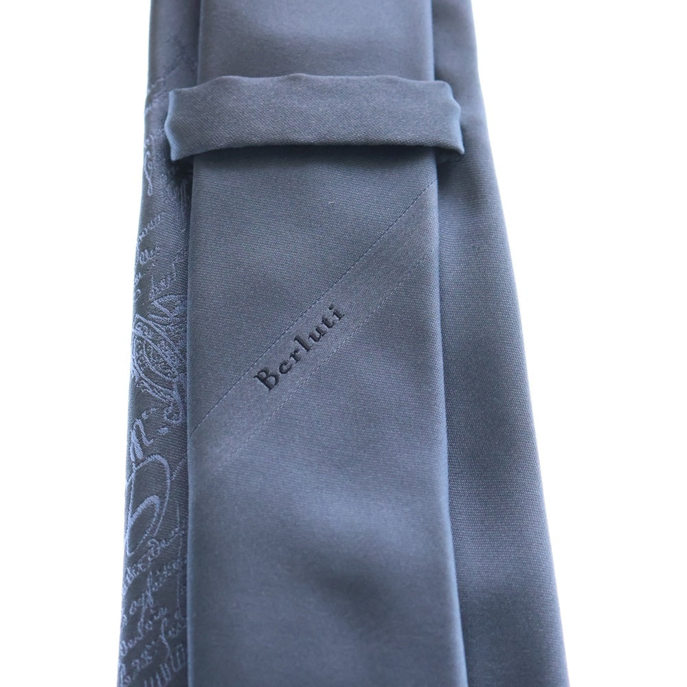 Berluti(ベルルッティ) スクリット カリグラフィ シルク ネクタイ ライトブルー