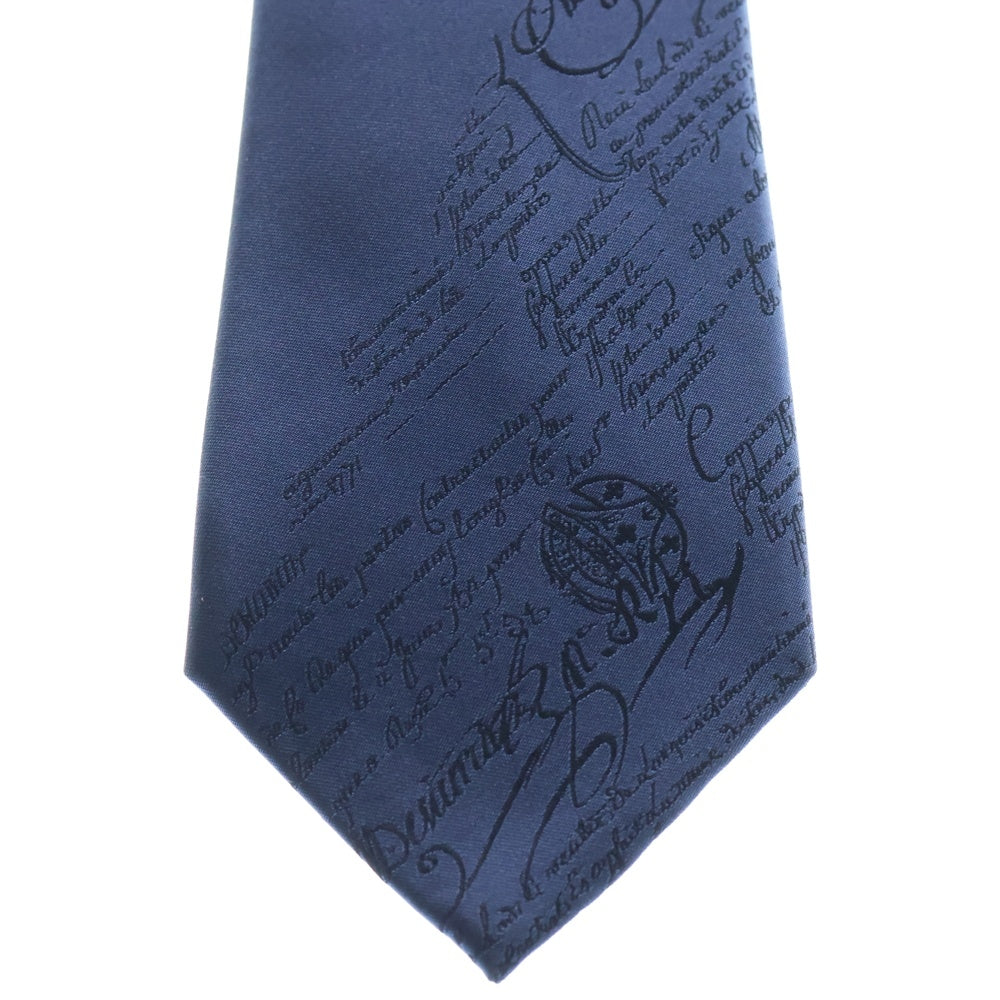 Berluti(ベルルッティ) スクリット カリグラフィ シルク ネクタイ ブルー
