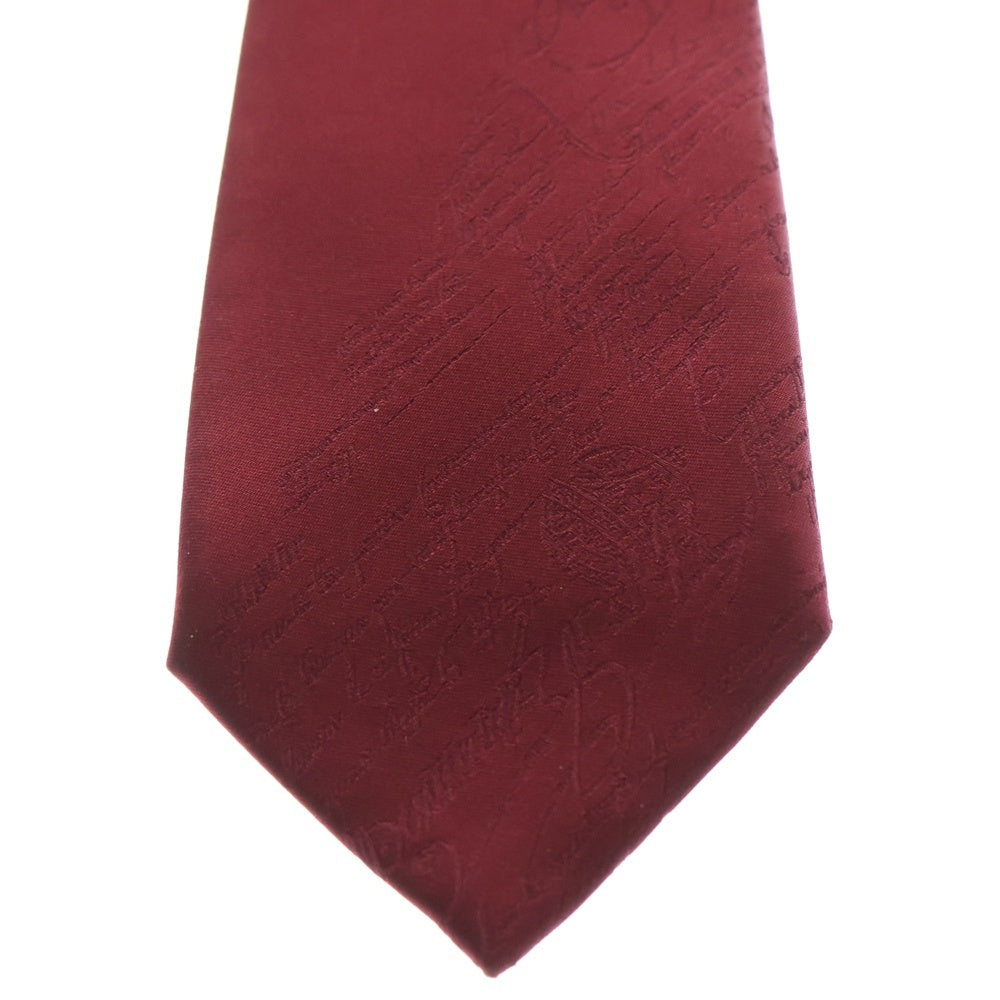 Berluti(ベルルッティ) スクリット カリグラフィ シルク ネクタイ レッド