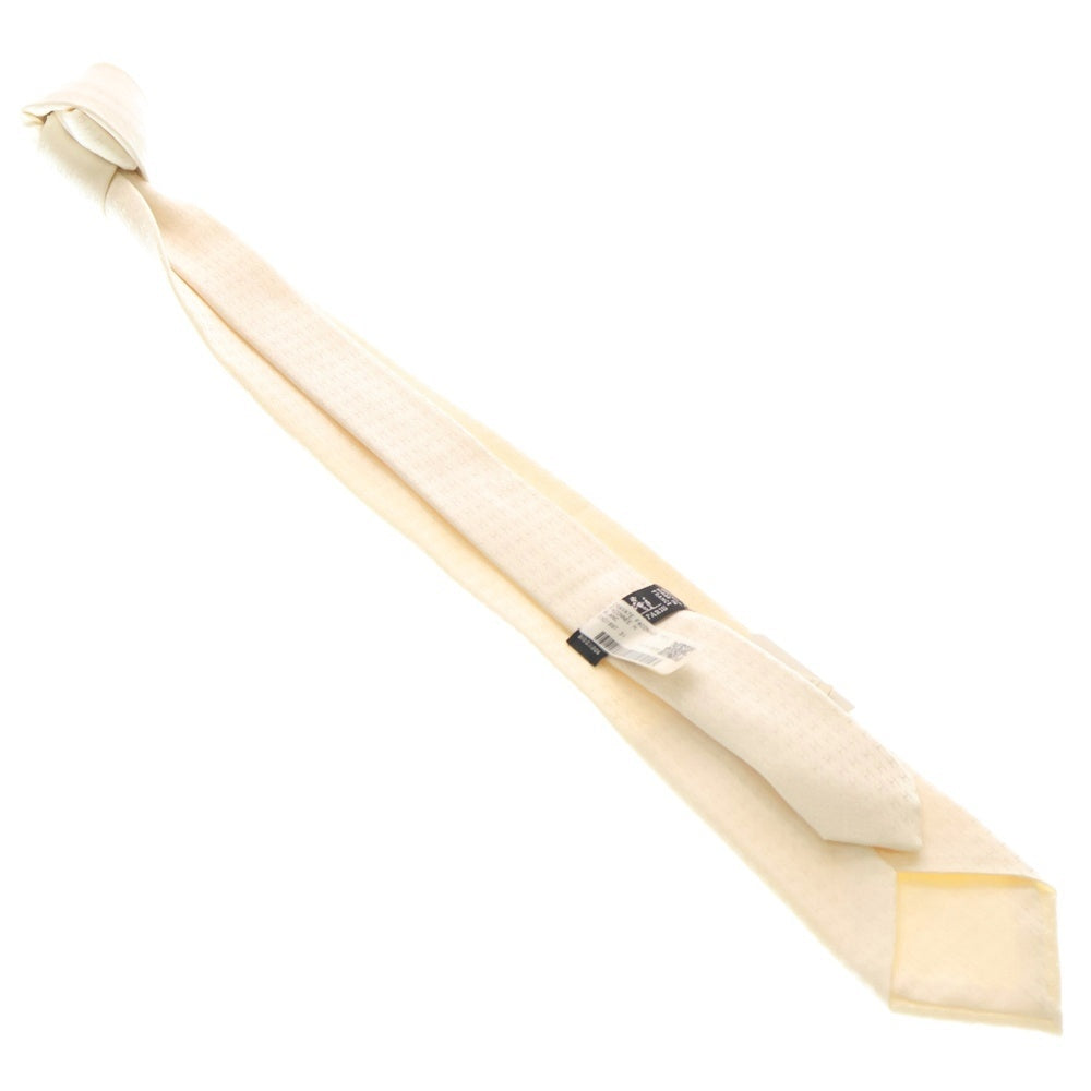 HERMES(エルメス) CRAVATE FACONNEE H クラヴァット ファソネ H ジャガード 総柄 シルク ネクタイ オフホワイト H030189T