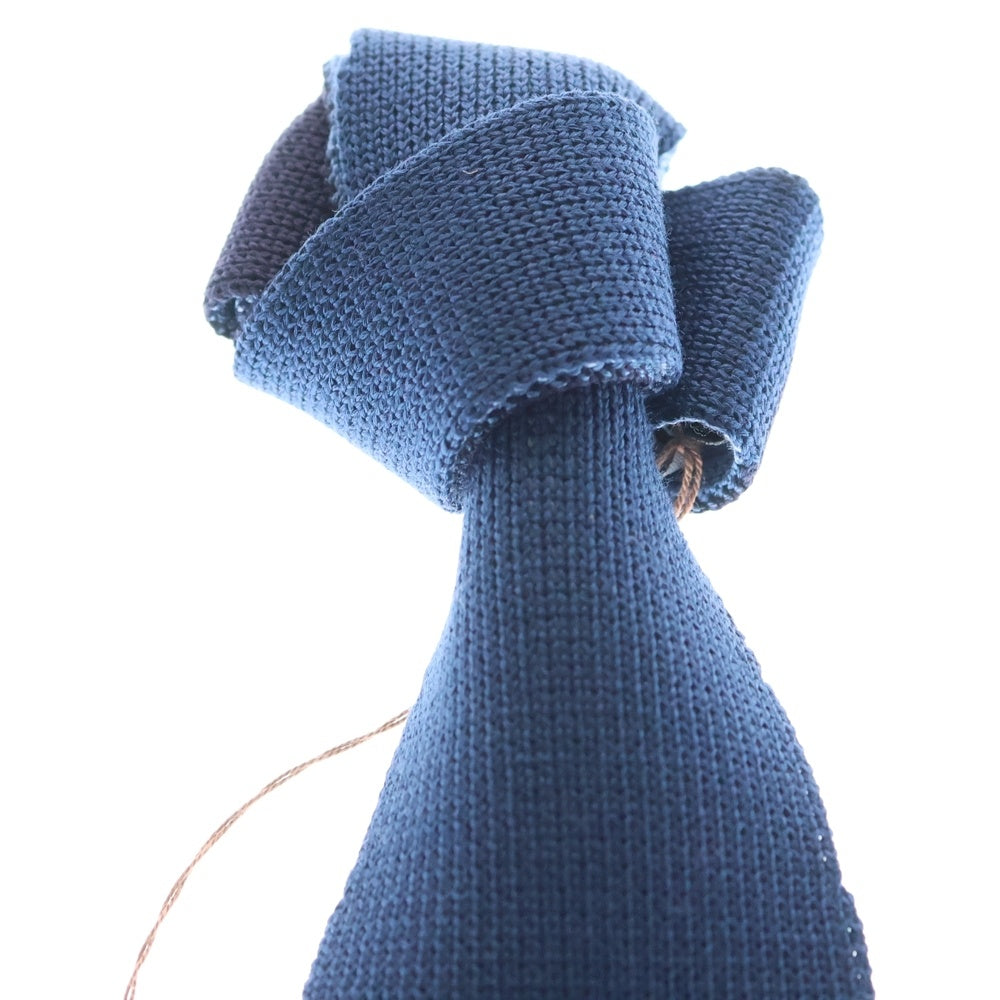 HERMES(エルメス) CRAVATE MAILLE 4 TEMPS クラヴァット マイユ キャトル タン 4カラー H刺繍 シルク ニットタイ ネクタイ ブルー/ライトブルー/ネイビー H904007T