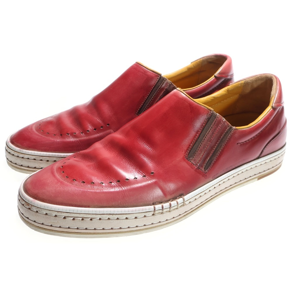 Berluti(ベルルッティ) プレイタイム レザー スリッポン ローカットスニーカー レッド