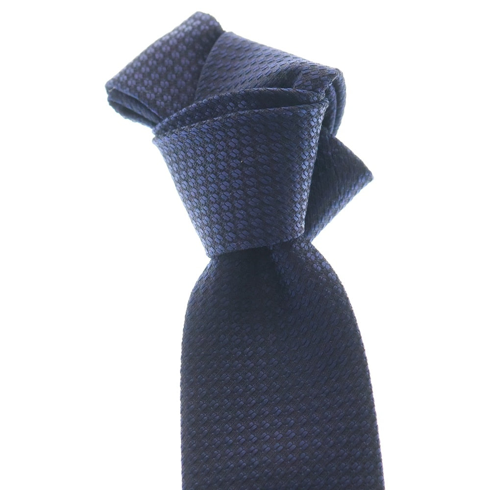 GUCCI(グッチ) BEE ビー刺繍 ウェブ ストライプ シルク ネクタイ ネイビー 456510 4E002