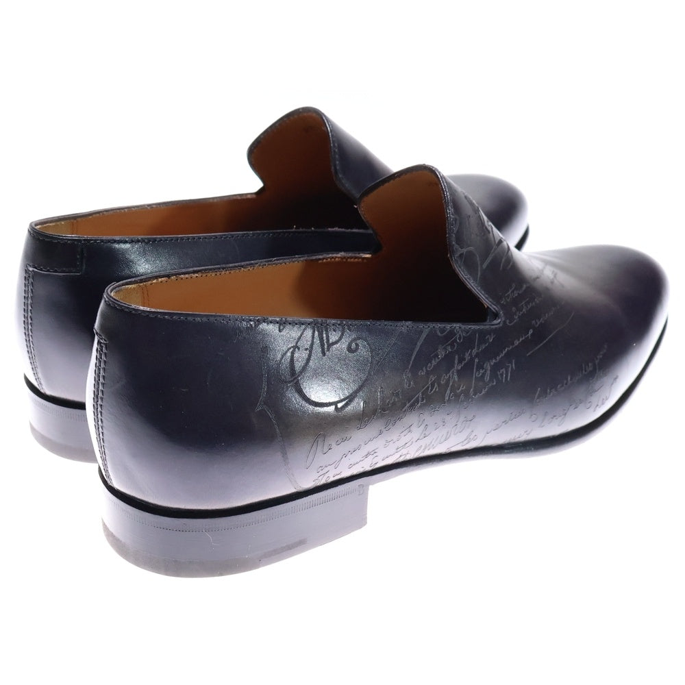 Berluti(ベルルッティ) CURSIVE GALET カーシヴ ガレ カリグラフィ パティーヌ エレガント レザーシューズ ローファー ブラック