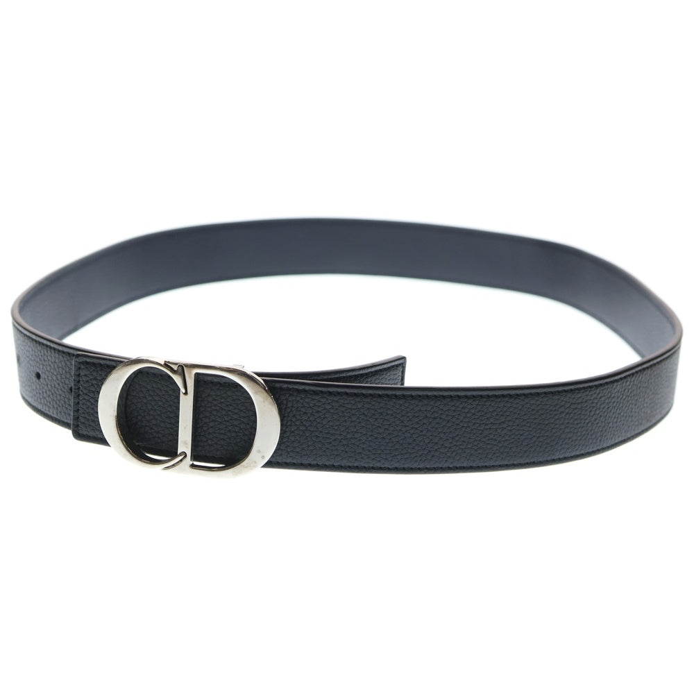 DIOR(ディオール) CDアイコン ロゴバックル レザーベルト ブラック