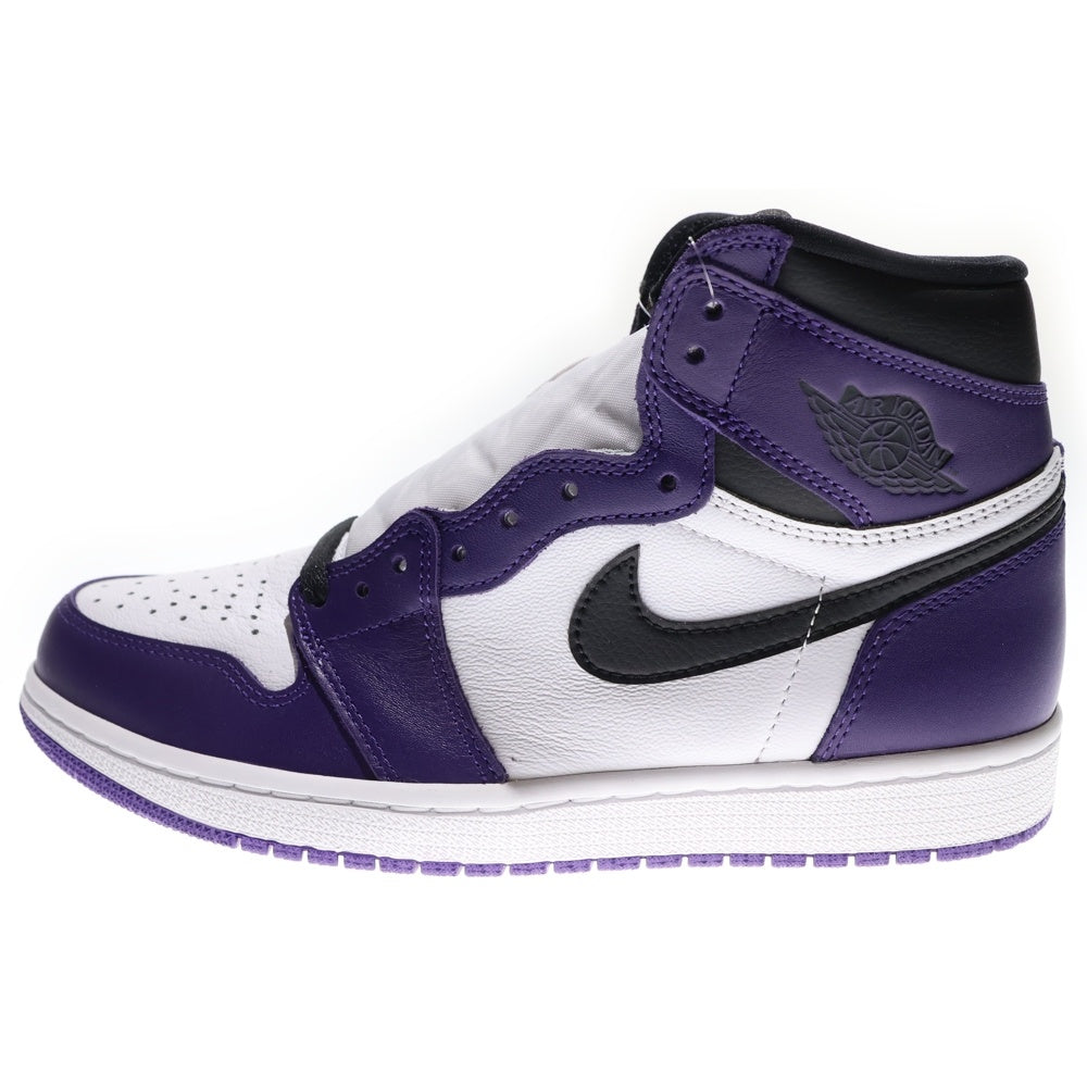 NIKE(ナイキ) AIR JORDAN 1 RETRO HIGH OG COURT PURPLE エアジョーダン1 コートパープル ハイカットスニーカー ホワイト/パープル US8.5/26.5cm 555088-500