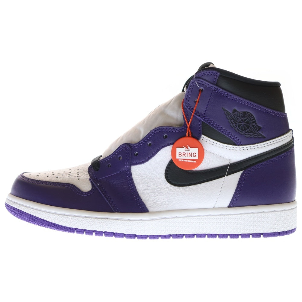 NIKE(ナイキ) AIR JORDAN 1 RETRO HIGH OG COURT PURPLE エアジョーダン1 コートパープル ハイカットスニーカー ホワイト/パープル US8.5/26.5cm 555088-500
