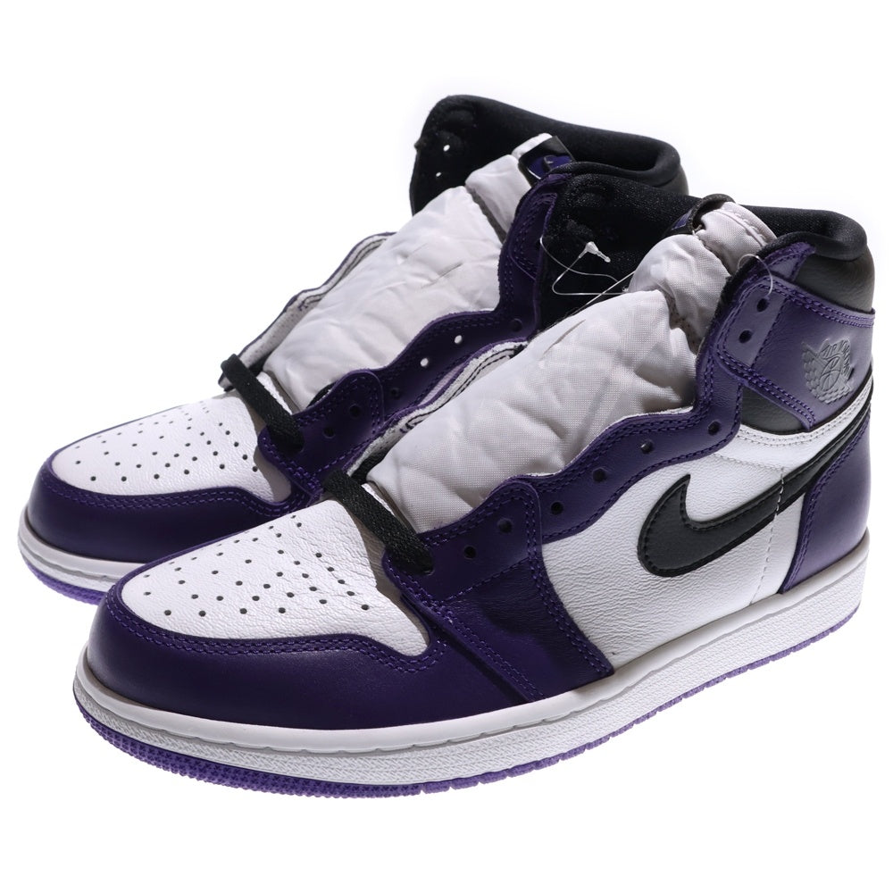 NIKE(ナイキ) AIR JORDAN 1 RETRO HIGH OG COURT PURPLE エアジョーダン1 コートパープル ハイカットスニーカー ホワイト/パープル US8.5/26.5cm 555088-500
