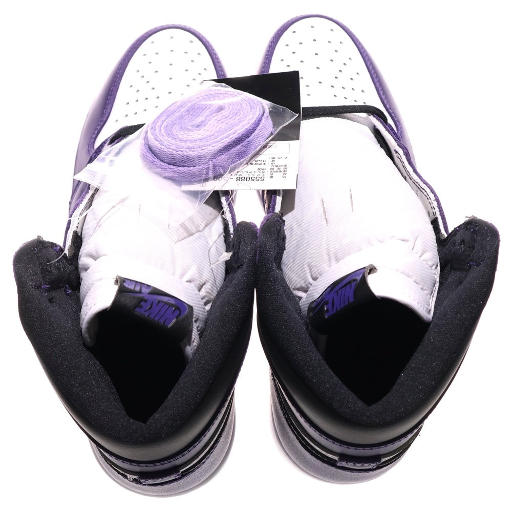 NIKE(ナイキ) AIR JORDAN 1 RETRO HIGH OG COURT PURPLE エアジョーダン1 コートパープル ハイカットスニーカー ホワイト/パープル US8.5/26.5cm 555088-500