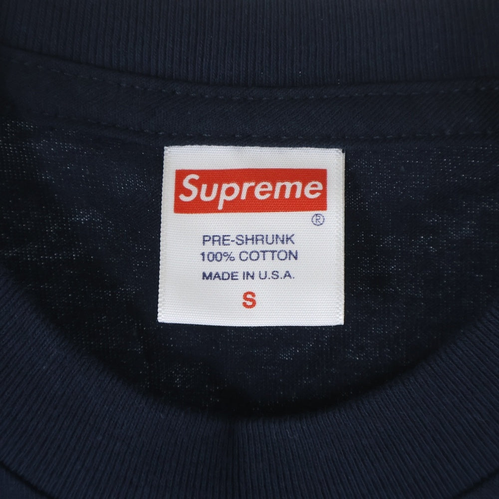 SUPREME(シュプリーム) 19AW Bandana Box Logo Tee バンダナ ボックスロゴ プリント クルーネック 半袖Tシャツ カットソー ネイビー