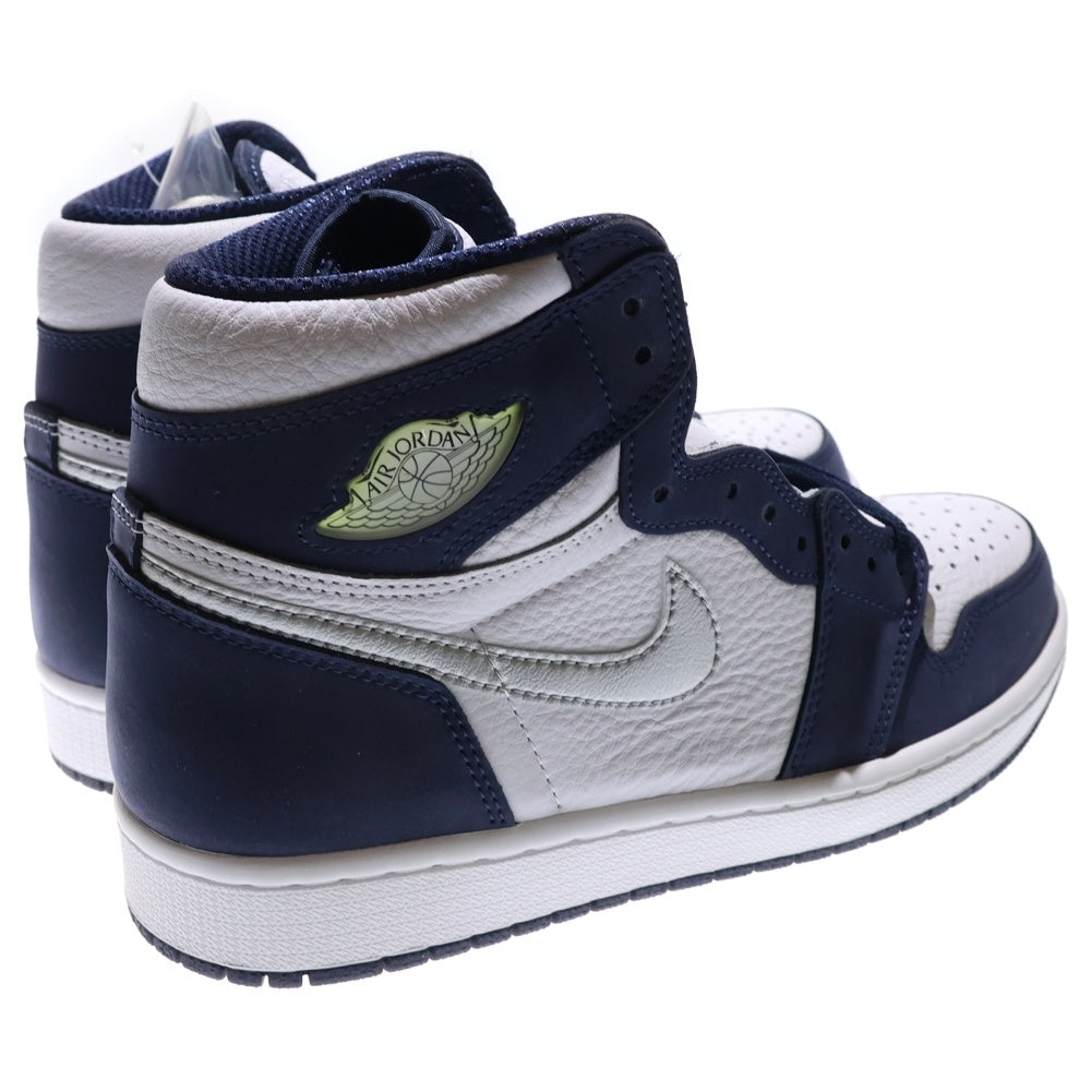 NIKE(ナイキ) AIR JORDAN 1 HIGH OG CO JP MIDNIGHT NAVY エアジョーダン1 ミッドナイトネイビー ハイカットスニーカー ホワイト/ネイビー US8.5/26.5cm DC1788-100