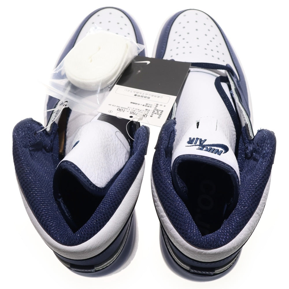 NIKE(ナイキ) AIR JORDAN 1 HIGH OG CO JP MIDNIGHT NAVY エアジョーダン1 ミッドナイトネイビー ハイカットスニーカー ホワイト/ネイビー US8.5/26.5cm DC1788-100