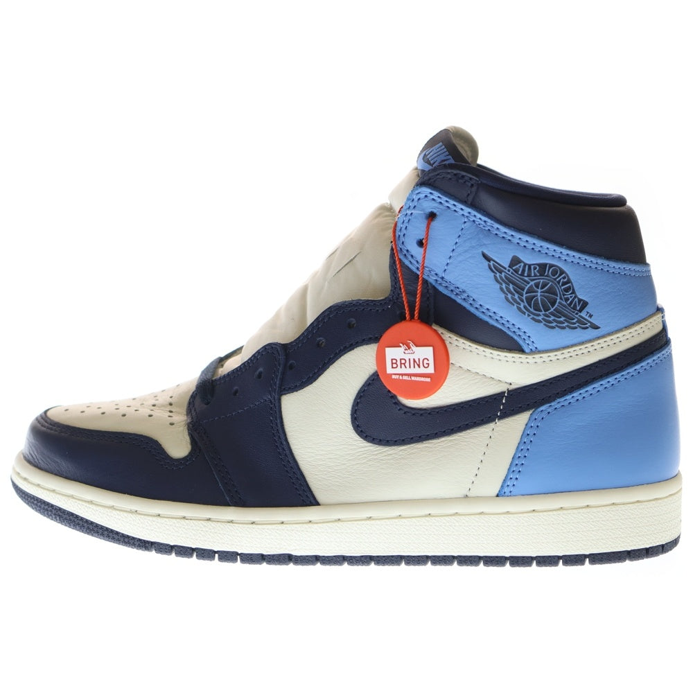 NIKE(ナイキ) AIR JORDAN1 RETRO HIGH OG OBSIDIAN UNIVERSITY BLUE エアジョーダン1 レトロ オブシディアン ハイカットスニーカー US8.5/26.5cm 555088-140