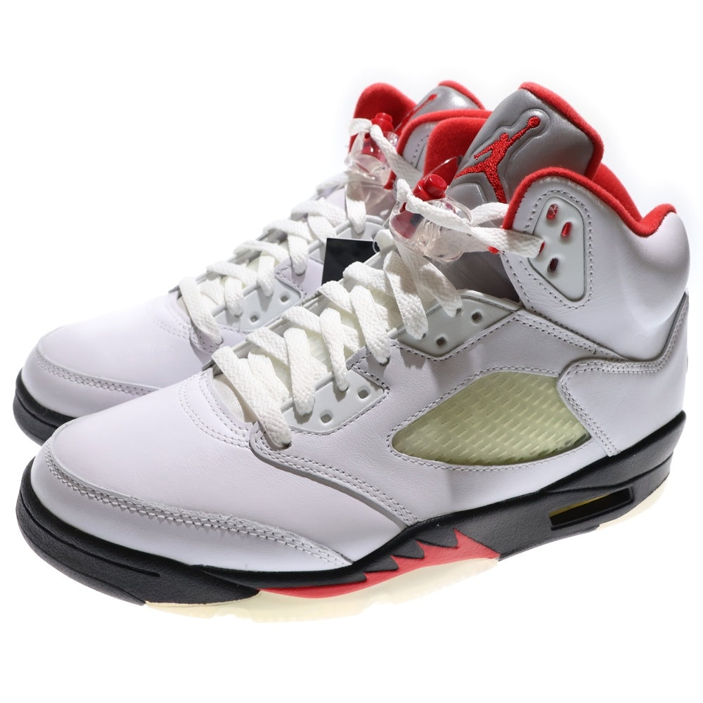 NIKE(ナイキ) AIR JORDAN 5 RETRO FIRE RED エアジョーダン5 ファイアレッド ハイカットスニーカー ホワイト/レッド US8.5/26.5cm DA1911-102