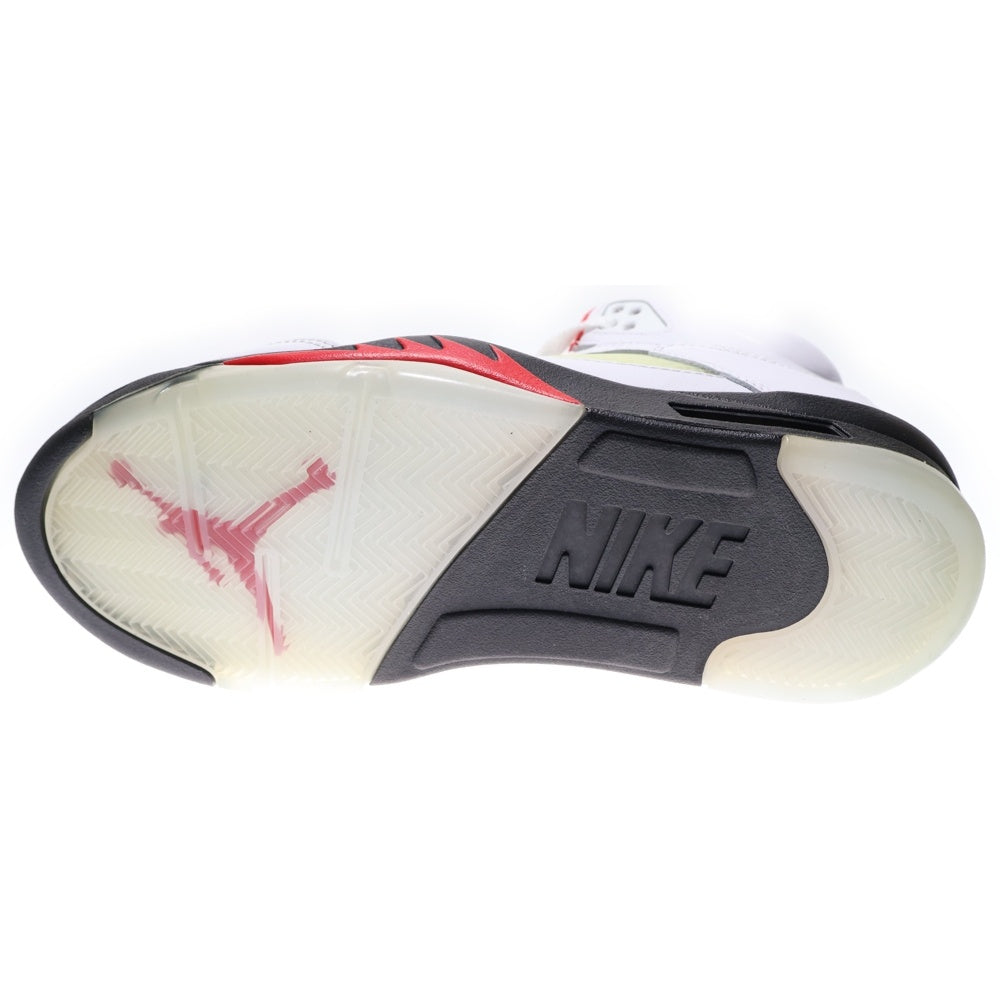 NIKE(ナイキ) AIR JORDAN 5 RETRO FIRE RED エアジョーダン5 ファイアレッド ハイカットスニーカー ホワイト/レッド US8.5/26.5cm DA1911-102