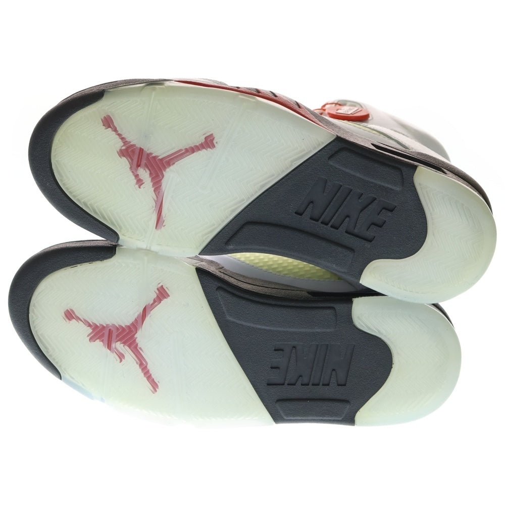NIKE(ナイキ) AIR JORDAN 5 RETRO FIRE RED エアジョーダン5 ファイアレッド ハイカットスニーカー ホワイト/レッド US8.5/26.5cm DA1911-102